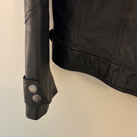 Tribal Black Leather Stud-Accent Moto Jacket - Picture 5 of 8